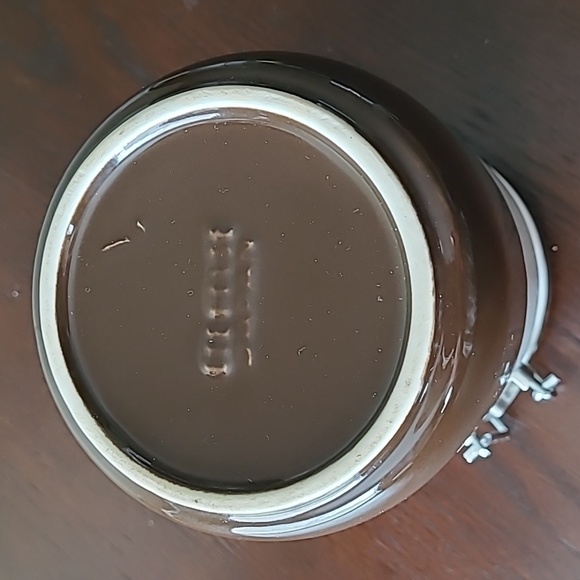 Bee House apothecary canister brown white excellent stash jar container holder ! - Picture 4 of 10